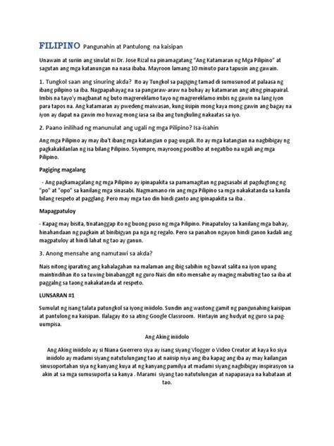 PANGUNAHIN: Tagalog.
